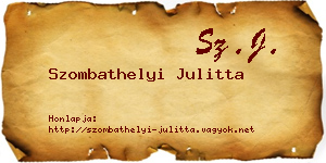 Szombathelyi Julitta névjegykártya